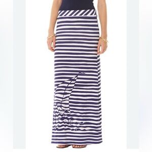 Lilly Pulitzer Sailboat Striped Maxi Skirt Size XS